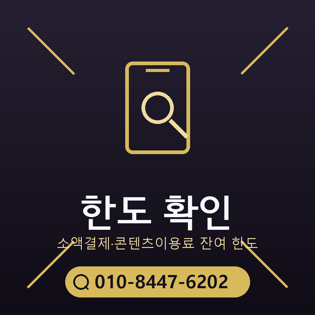 소액결제 한도 확인